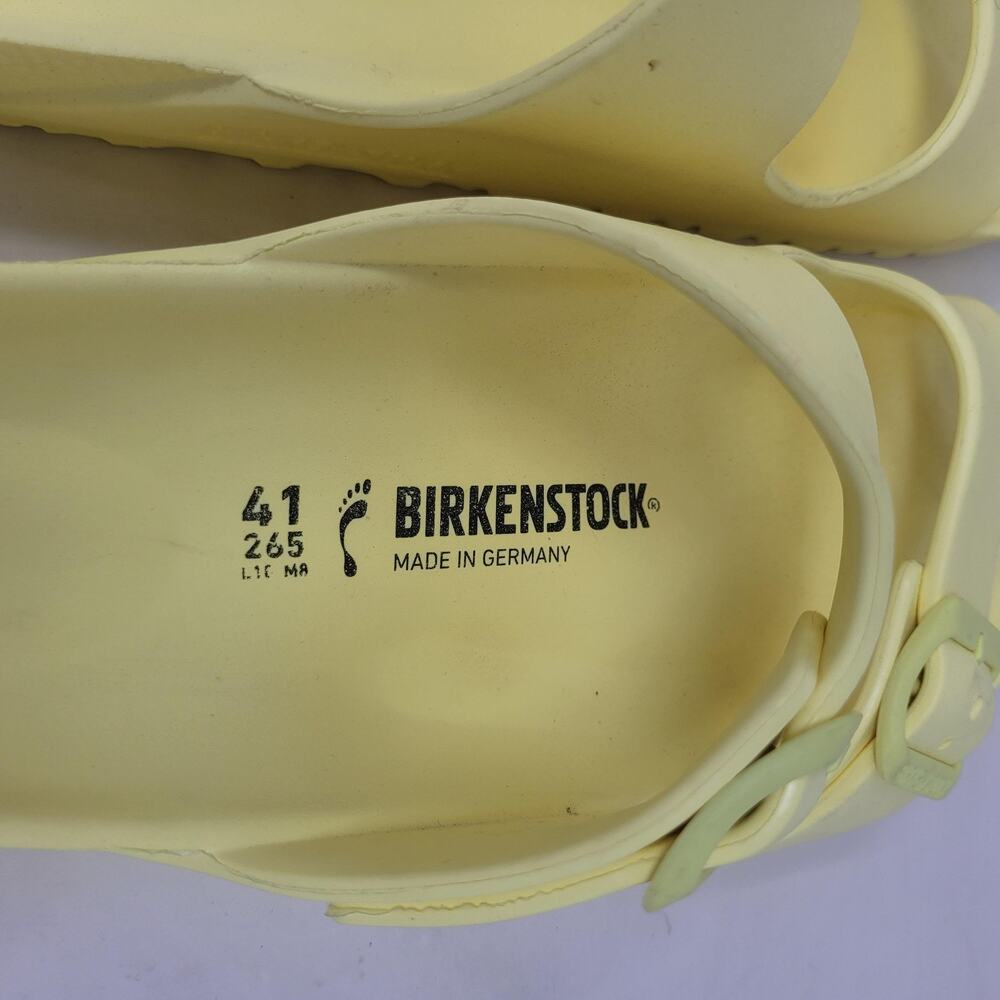 Birkenstock Arizona Sandals Womens EU41 US10.5 Yellow Rubber EVA Slides Slip On - Picture 4 of 13